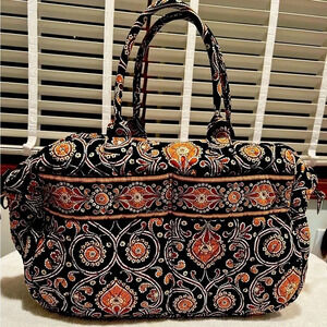 RETIRED: Vera Bradley | Cafe Latte duffel bag